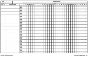 Download Employee Attendance Sheet Excel Template - MSOfficeGeek