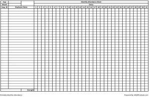 Download Employee Attendance Sheet Excel Template - MSOfficeGeek