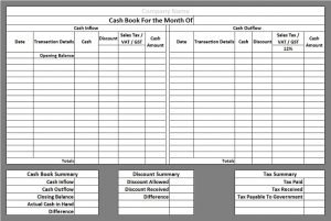 Ready-To-Use Cash Book Template in Excel - MSOfficeGeek