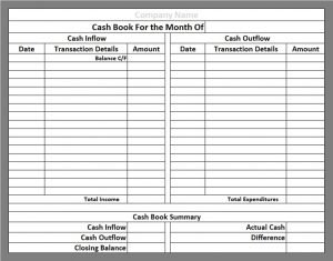 Ready-To-Use Cash Book Template in Excel - MSOfficeGeek