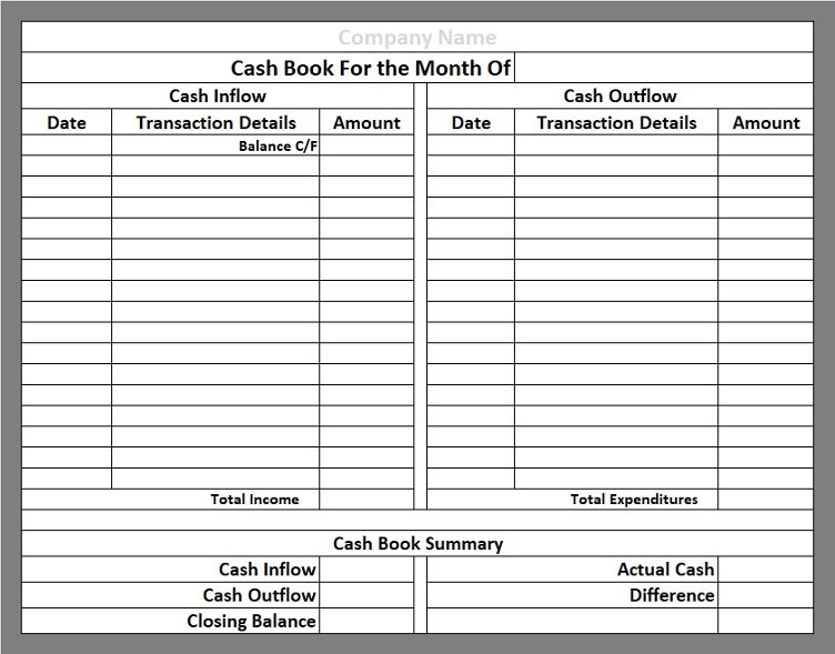 Printable Simple Cash Book1