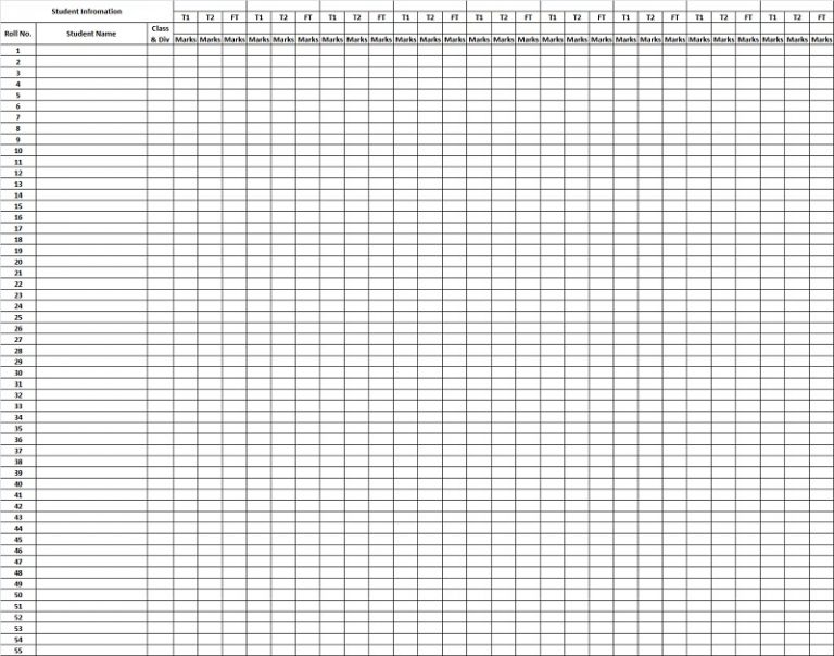 School Report Card And Mark Sheet Excel Template - MSOfficeGeek