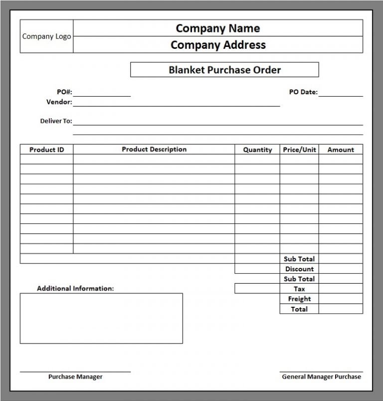 Ready-To-Use Purchase Order Template - MSOfficeGeek