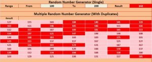 random number generator 1-300