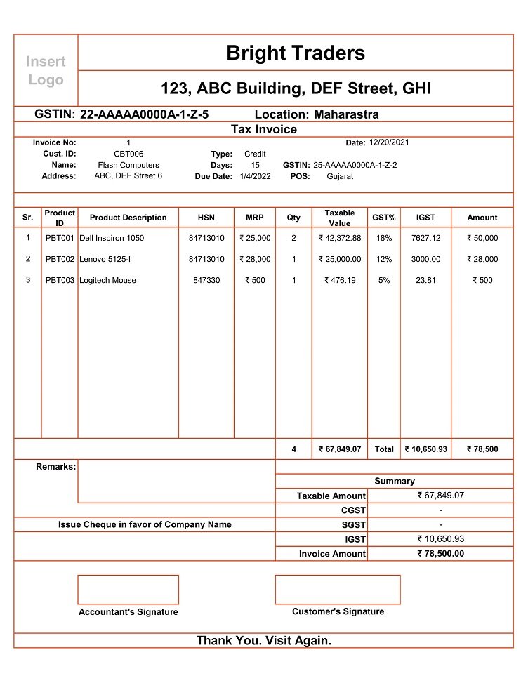 GST TAX INVOICE GST Bill Book Design | ubicaciondepersonas.cdmx.gob.mx