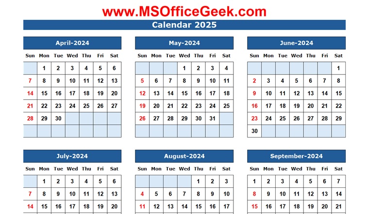 Indian Fiscal Calendar 2024-2025