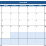 Monthly Calendar 2025