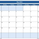 Monthly Calendar 2025