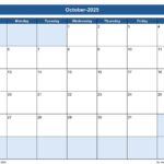 Monthly Calendar 2025