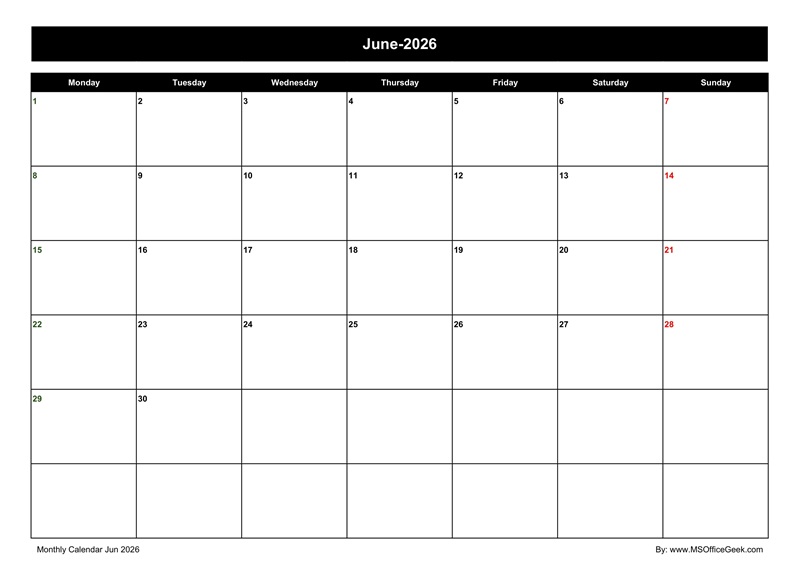 Calendar Jun 2026